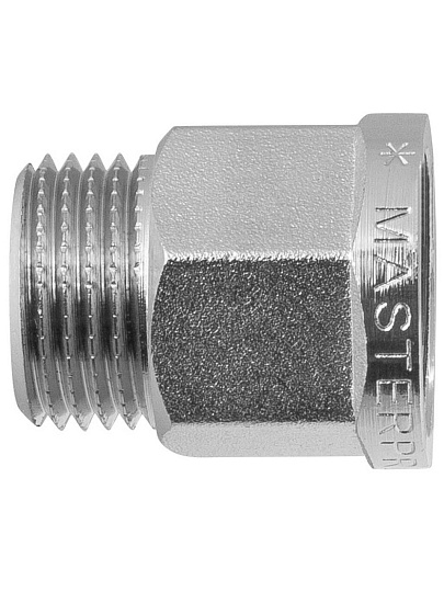 Удлинитель 1/2'', г-ш, никель, латунь, 20 мм, шестигранный, MasterProf