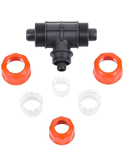 Тройник цанговый 3/4"-3/4"-1/2", Жук, 4039-00