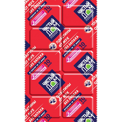 Инсектицид от мух, пластина, 10 шт, Чистый Дом