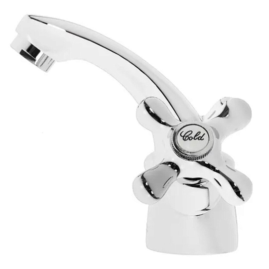 Смеситель для раковины, Rossinka, с кран-буксой, хром, H02-61