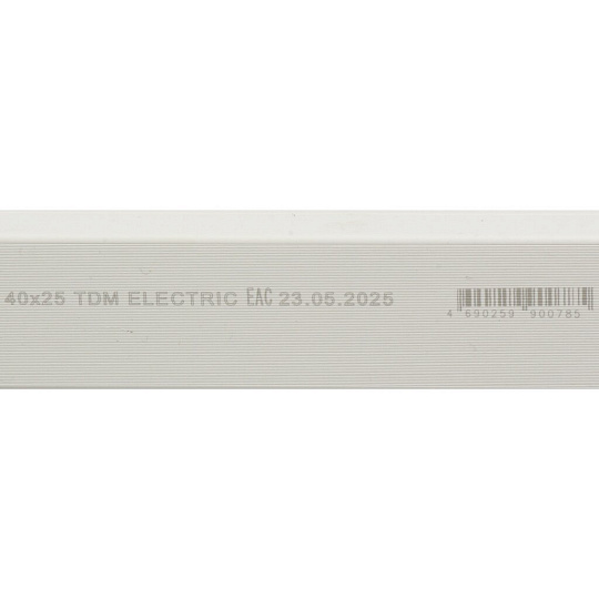 Кабель-канал пластик, 40х25 мм, 2 м, 1 мм, белый, TDM Electric, SQ0402-1008