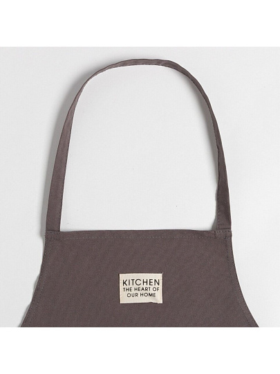 Фартук 60 х 70 см, 100% хлопок, саржа, 220 г/м2, без кармана, Этель, Kitchen, серый