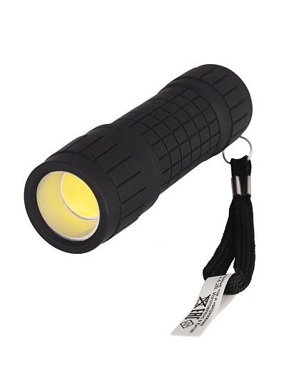 Фонарь Ultraflash, LED16011, пластик, черный, 3XR03, COB LED 3Вт, блистер-пакет, 14773