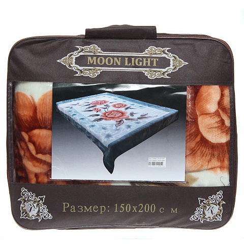 Плед Moon Light полутораспальный (150х200 см) полиэстер, в сумке, Чайная роза 63392