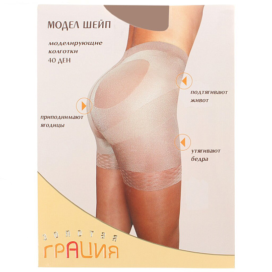 Колготки Грация, Золотая Модель Шейп, 40 DEN, р. 3, загар