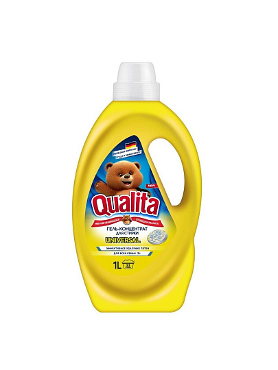 Гель для стирки Qualita, 1 л, универсальный
