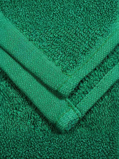 Полотенце кухонное махровое, 30х30 см, 380 г/м2, 100% хлопок, Barkas, Классика, зеленое, Узбекистан