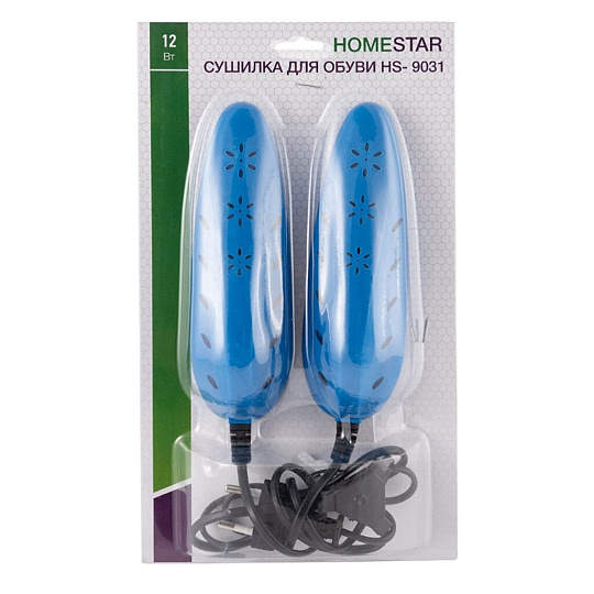 Сушилка для обуви Homestar, HS- 9031, термопластик, 12 Вт, синяя, 103348