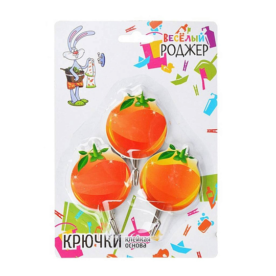 Крючок самоклеящийся, 3 шт, в ассортименте, Веселый Роджер, Идиллия Азбука, 440-345, блистер