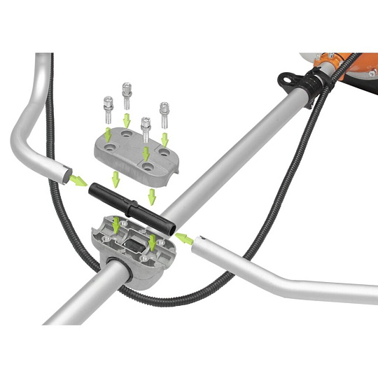Триммер бензиновый, Carver, GBC-043 M, 01.001.00022, 1.7 л.с., 43 куб.см, 1250 Вт, U-ручка, леска/нож, неразборный вал