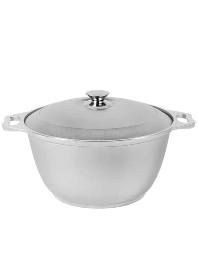 Кастрюля литой алюминий, 2 л, крышка алюминий, Kukmara, К200