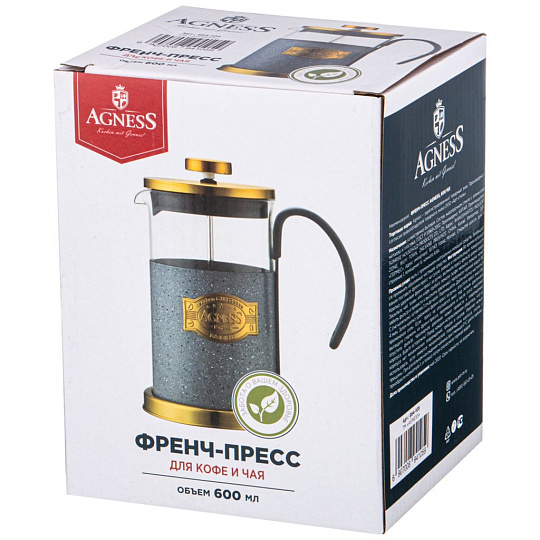 Френч-пресс Agness тюдор , 600 мл, 894-105