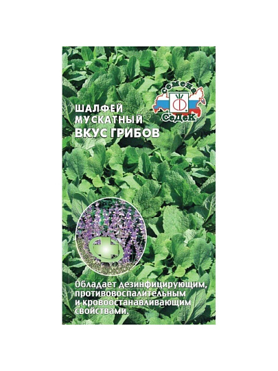 Семена Шалфей мускатные, Вкус грибов, цветная упаковка, Седек