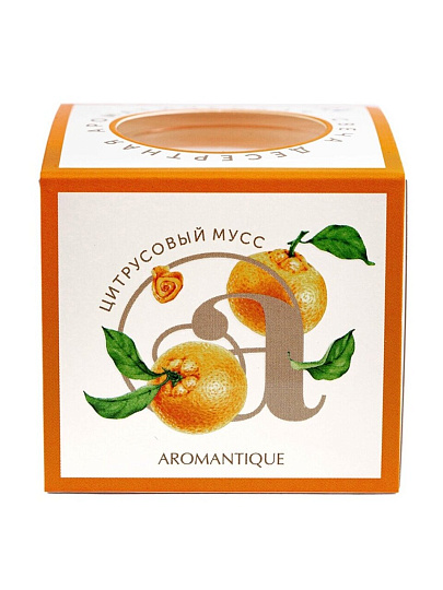 Свеча ароматизированная, в стакане, Aromantique, Цитрусовый мусс, 60 гр, АМ40604