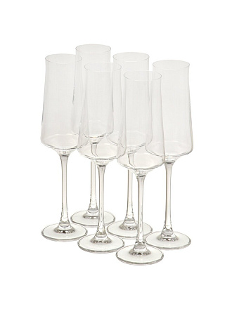 Бокал для шампанского, 270 мл, стекло, 6 шт, Bohemia, Cettia, 91L/1SJ59/0/00000/270-664