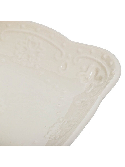 Ваза для фруктов, 2 яруса, керамика, 20х25 см, Y4-6551, белая
