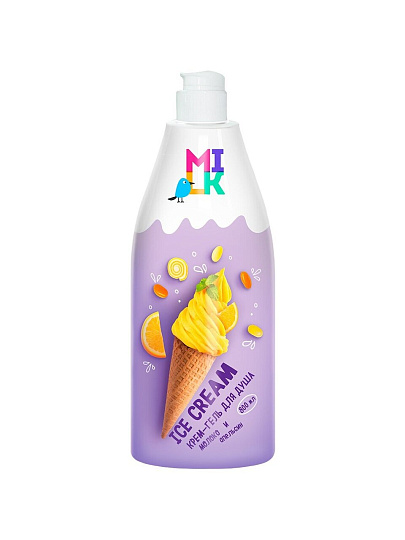 Крем-гель для душа Milk, Молоко и апельсин, 800 мл