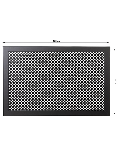 Экран для радиатора, МДФ, 1200х600 мм, черный DE LUXE, Глория, Стильный Дом