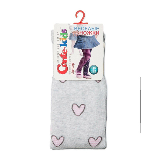Колготки детские для девочки, Conte-kids, Tip-top 14С-79 СП, светло-серые, 116-122 см, 510