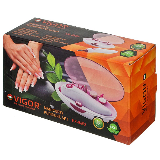 Аппарат для маникюра Vigor, HX-8602, 5 насадок, 2 скорости, реверс