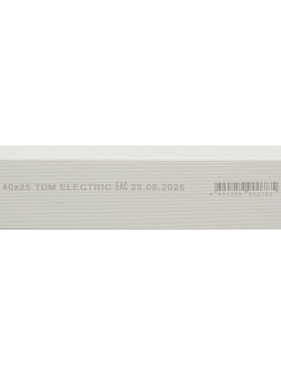 Кабель-канал пластик, 40х25 мм, 2 м, 1 мм, белый, TDM Electric, SQ0402-1008