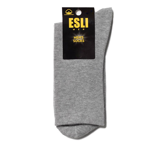 Носки для мужчин, хлопок, Esli, Classic, серые, р. 25, 19С-145СПЕ