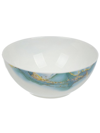 Салатник стеклокерамика, круглый, 18х7.4 см, 0.95 л, Флюид, Daniks, синий