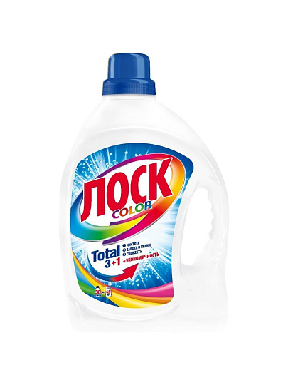 Гель для стирки Лоск, 1.95 л, для цветного белья, Color