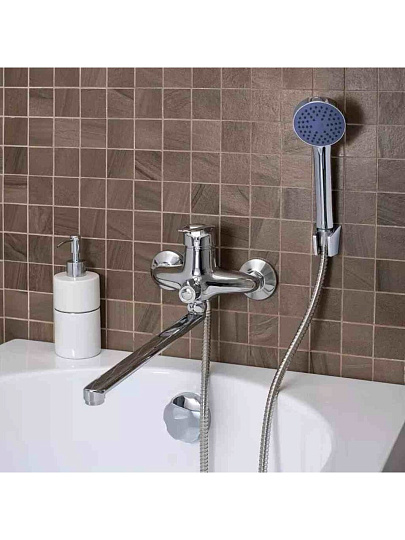 Смеситель для ванны, РМС, с картриджем, хром, SL52-006E-3