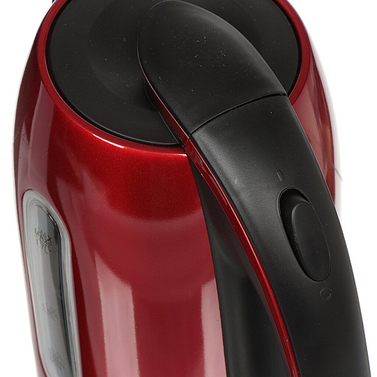 Чайник электрический Eurostek, ЕЕК-2212, красный, 1.7 л, 2200 Вт, скрытый нагревательный элемент, металл