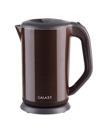 Чайник электрический Galaxy Line, GL 0318, коричневый, 1.7 л, 2000 Вт, скрытый нагревательный элемент, металл