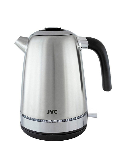 Чайник электрический JVC, JK-KE1720, 1.7 л, 2200 Вт, скрытый нагревательный элемент, нержавеющая сталь, пластик