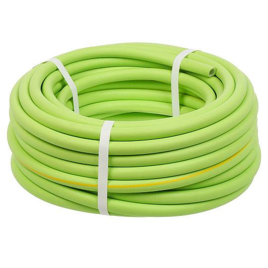 Шланг поливочный, 12 '', внутренний d12 мм, 25 м, 3 слоя, Aqwavim, ТЭП, с желтой полоской, зеленый