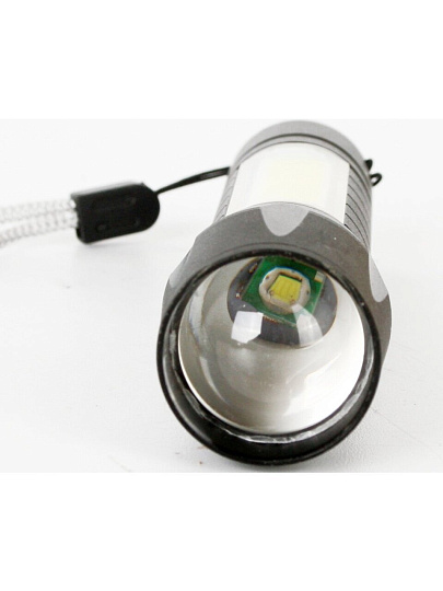 Фонарь ручной, встроенный аккумулятор, Ultraflash, E1337, зарядка от USB, пластик, мини LED, 14269