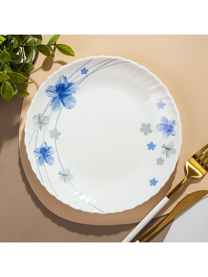 Тарелка десертная, стеклокерамика, 19 см, круглая, Вуаль, LHP75