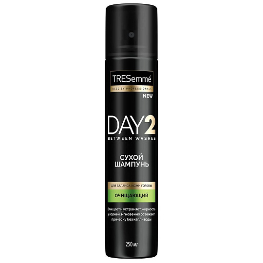 Сухой шампунь TRESemme, Day2 Очищающий, для всех типов волос, 250 мл