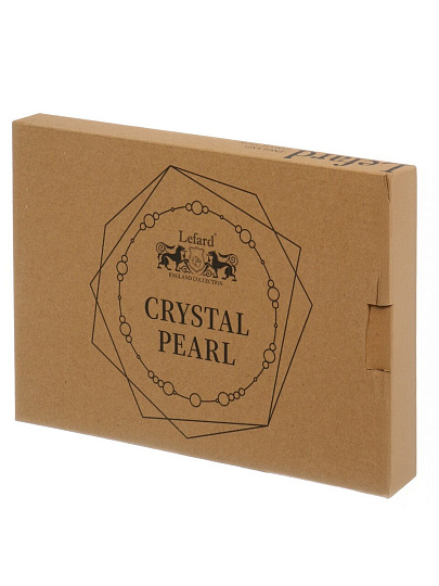 Блюдо стекло, для сервировки, овальное, 16.5х25.5 см, Crystal Pearl, Lefard, 675-110