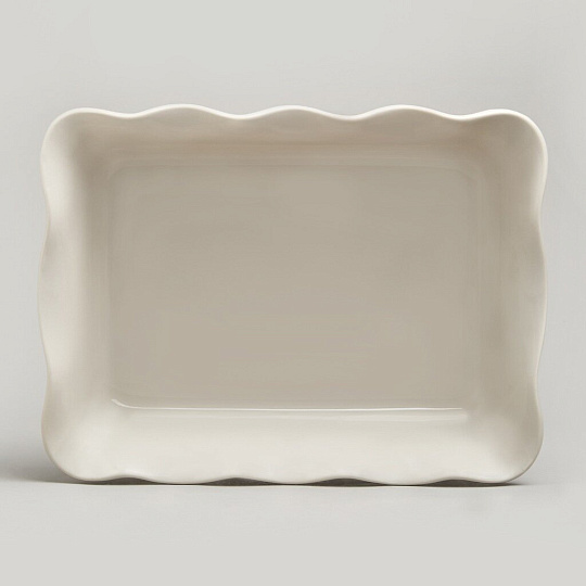 Форма для запекания керамика, 24х32х8 см, 2.5 л, прямоугольная, Agness, Beige, 780-122