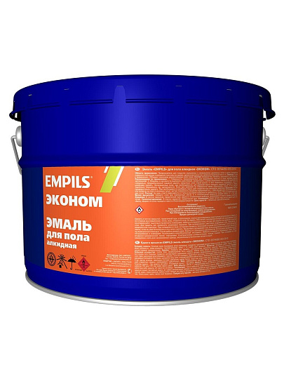 Эмаль Empils, Пром, для пола, алкидная, глянцевая, желто-коричневая, 10 кг
