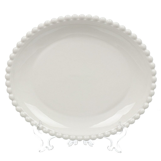 Тарелка обеденная, фарфор, 2 шт, 23 см, овальная, Pearl, Lefard, 761-108