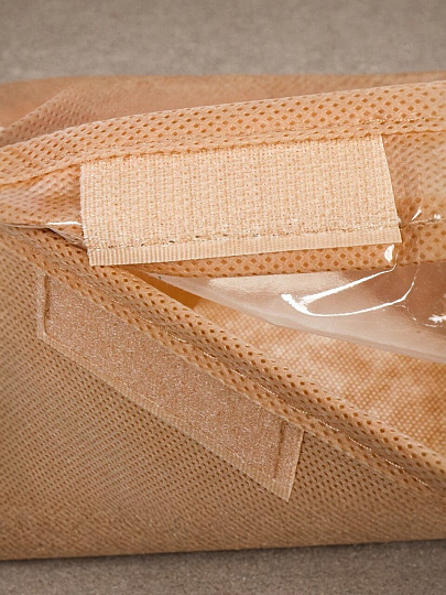 Кофр для хранения, 6 секций, с крышкой, складной, 40х40х13 см, спанбонд, с молнией, твердые стенки, в ассортименте, М-151-40401