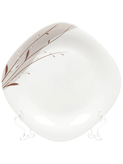 Тарелка десертная, стеклокерамика, 19 см, квадратная, Орфей, Daniks, FFP-85-130303/291905/NFP85T