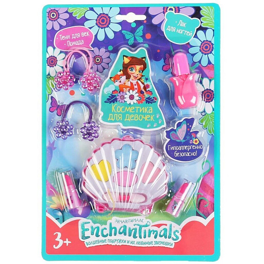 Набор косметики Enchantimals, тени для век, помада, лак для ногтей, 70535A-ENS