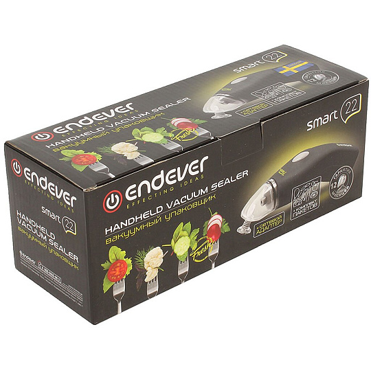 Упаковщик вакуумный пластик, черный, Endever, Smart 22