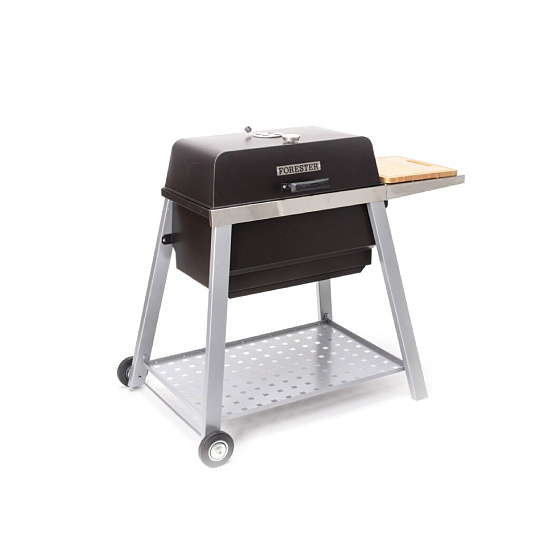 Гриль угольный 700х400 мм, 1.5 мм, разборный, с крышкой, съемная полка, 3 уровня регулировки, 2 термостенки, Forester, Скворчер, BQ-704