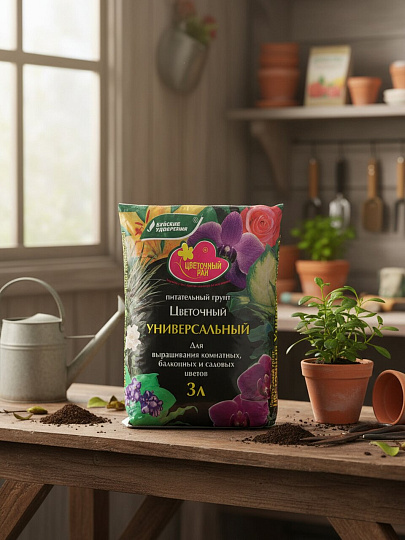 Грунт Цветочный, универсальный, 3 л, БХЗ