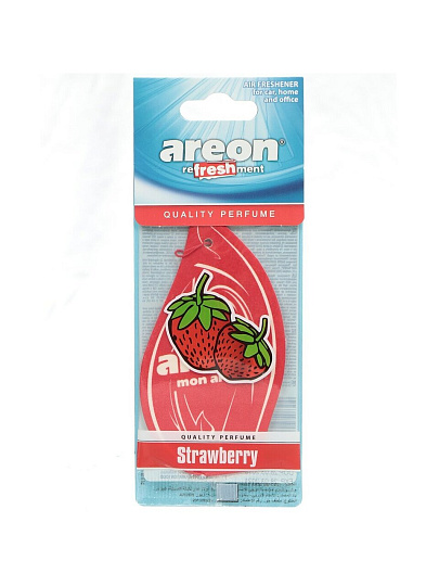 Ароматизатор в машину подвесной, сухой, Areon, Refreshment Клубника, 34651