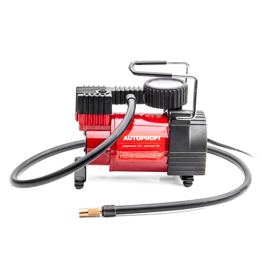 Компрессор автомобильный Autoprofi, AK-30, 30 л/мин, 12 В, 7 атм, 120 Вт, к прикуривателю, с манометром, шланг 1м, AK-30