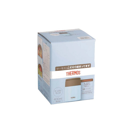 Термос для еды, нержавеющая сталь, 0.4 л, широкая горловина, Thermos, колба нержавеющая сталь, голубой, 924698