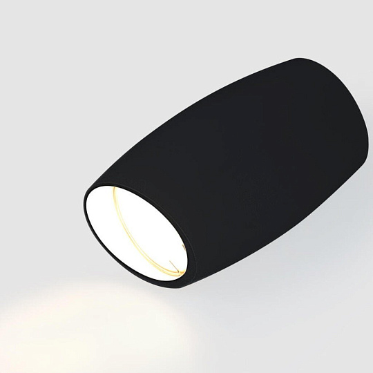 Светильник накладной General Lighting Systems, Бочонок, 50 Вт, GU10, на 1 лампочку, IP20, скошенный верх, d6.5х6х11 см, Спот, черный, 661852